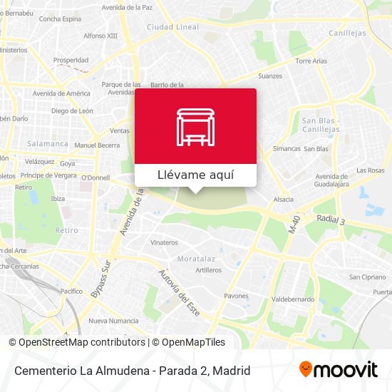 Mapa Cementerio La Almudena - Parada 2