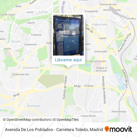 Mapa Avenida De Los Poblados - Carretera Toledo