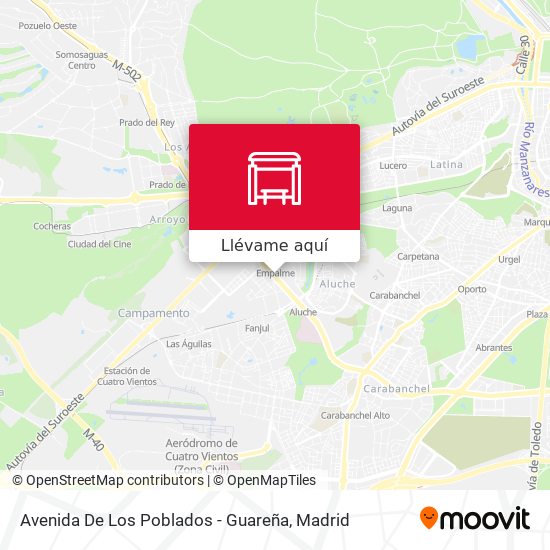 Mapa Avenida De Los Poblados - Guareña