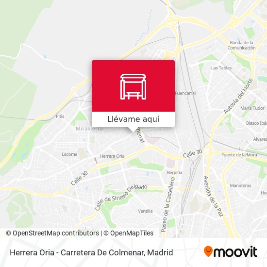 Mapa Herrera Oria - Carretera De Colmenar