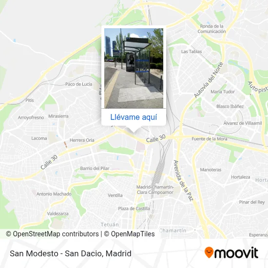 Mapa San Modesto - San Dacio