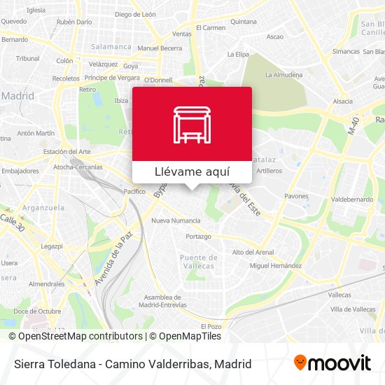 Mapa Sierra Toledana - Camino Valderribas