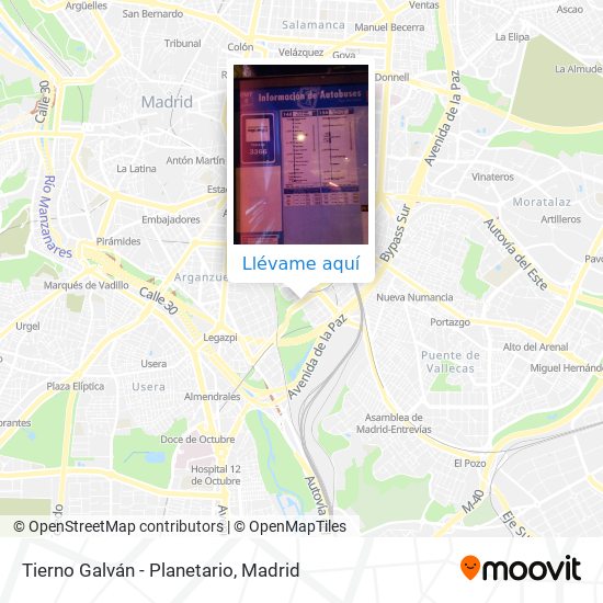 Mapa Tierno Galván - Planetario