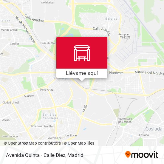 Mapa Avenida Quinta - Calle Diez