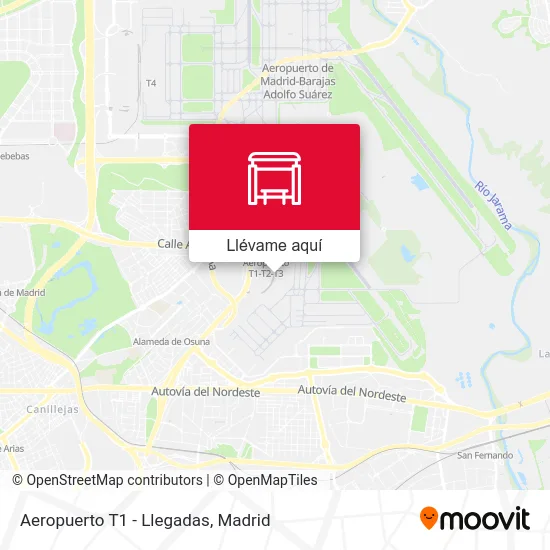 Mapa Aeropuerto T1 - Llegadas