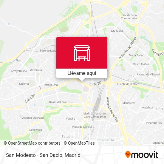 Mapa San Modesto - San Dacio