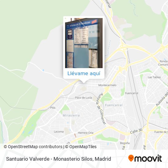 Mapa Santuario Valverde - Monasterio Silos