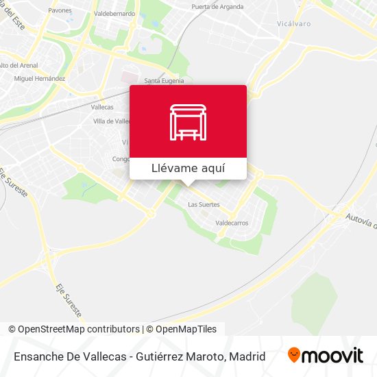 Mapa Ensanche De Vallecas - Gutiérrez Maroto