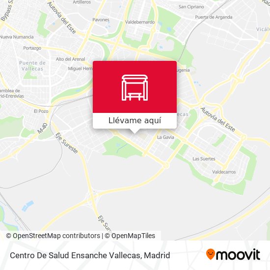 Mapa Centro De Salud Ensanche Vallecas