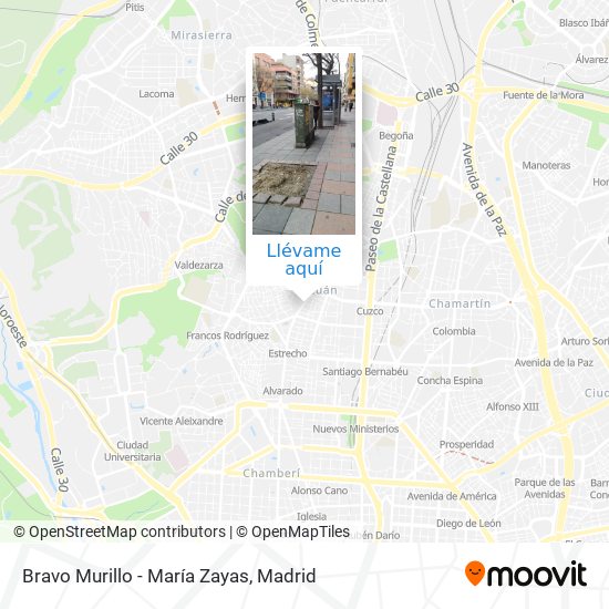 Mapa Bravo Murillo - María Zayas