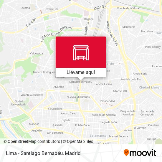 Mapa Lima - Santiago Bernabéu