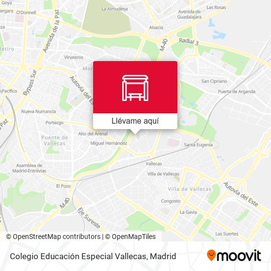 Mapa Colegio Educación Especial Vallecas