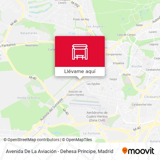 Mapa Avenida De La Aviación - Dehesa Príncipe