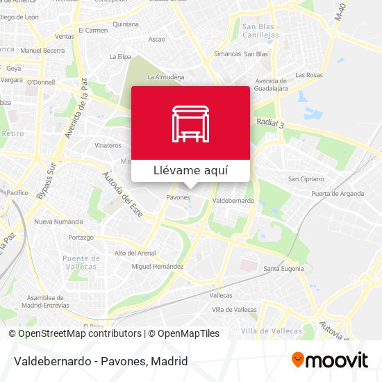 Mapa Valdebernardo - Pavones