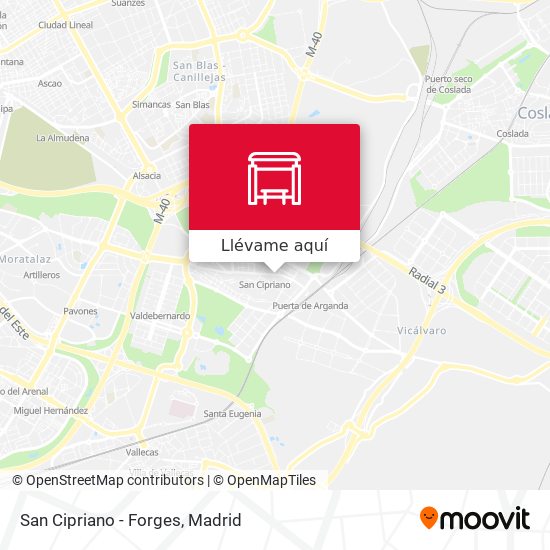 Mapa San Cipriano - Forges