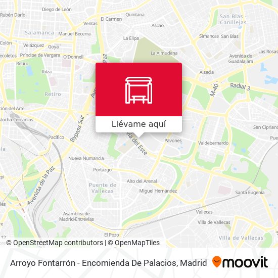 Mapa Arroyo Fontarrón - Encomienda De Palacios