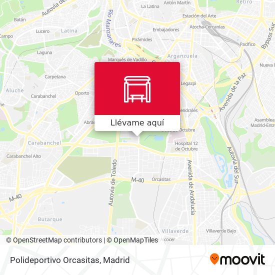 Mapa Polideportivo Orcasitas