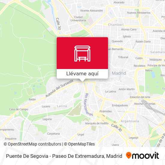 Mapa Puente De Segovia - Paseo De Extremadura