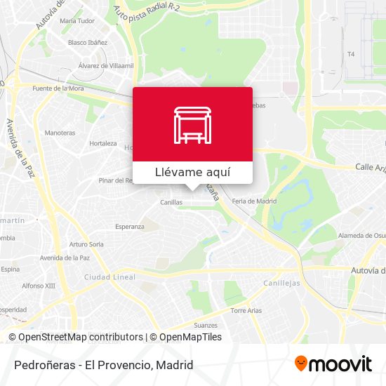 Mapa Pedroñeras - El Provencio