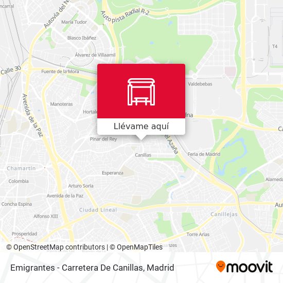 Mapa Emigrantes - Carretera De Canillas
