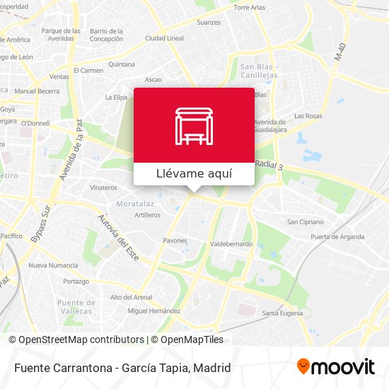 Mapa Fuente Carrantona - García Tapia