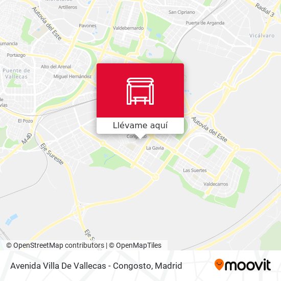 Mapa Avenida Villa De Vallecas - Congosto