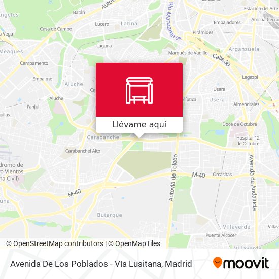 Mapa Avenida De Los Poblados - Vía Lusitana