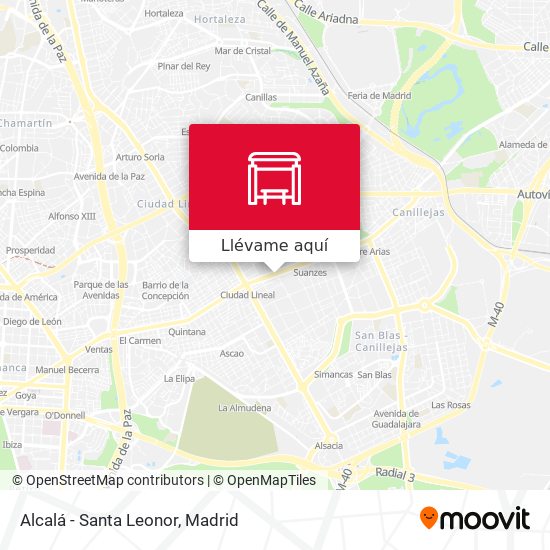 Mapa Alcalá - Santa Leonor