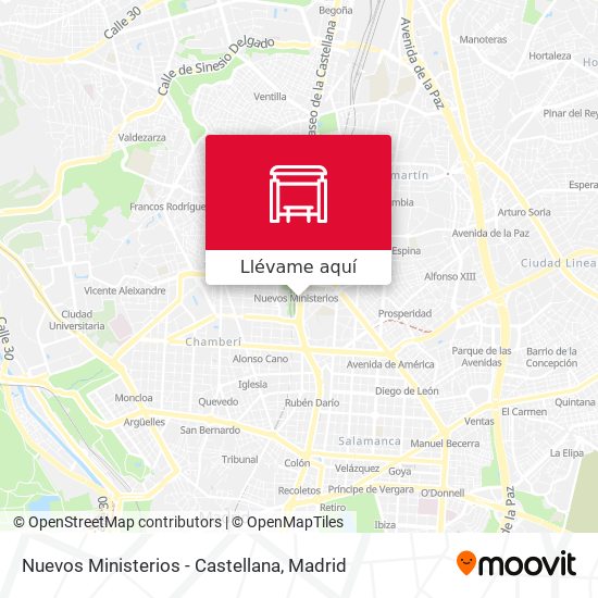 Mapa Nuevos Ministerios - Castellana