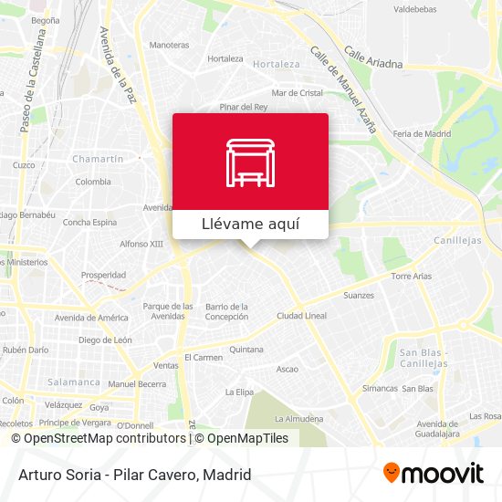 Mapa Arturo Soria - Pilar Cavero
