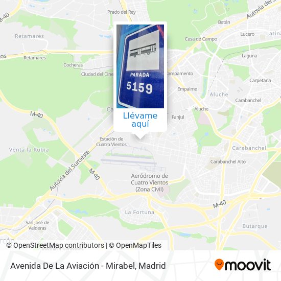 Mapa Avenida De La Aviación - Mirabel