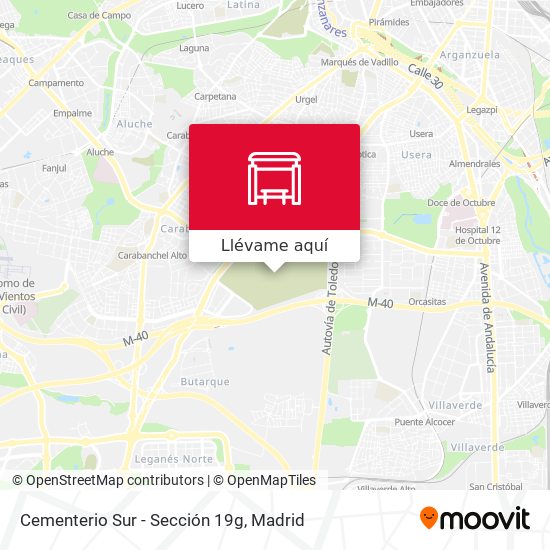 Mapa Cementerio Sur - Sección 19g