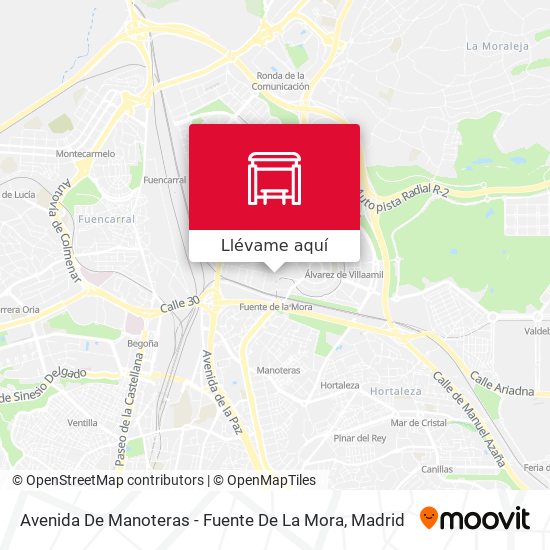 Mapa Avenida De Manoteras - Fuente De La Mora