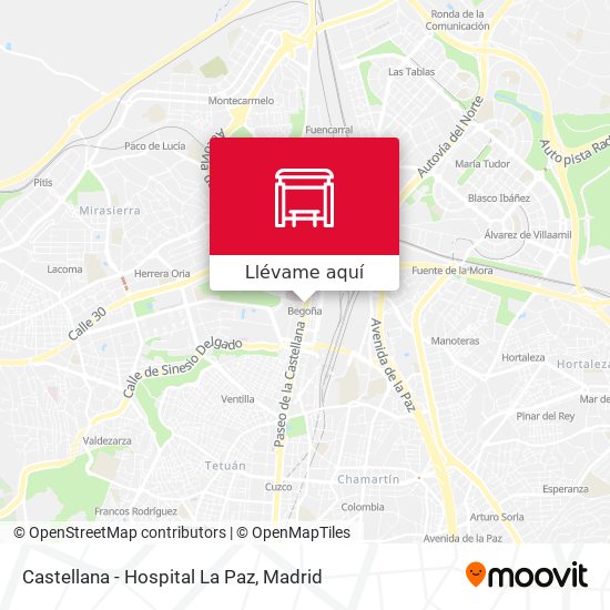 Mapa Castellana - Hospital La Paz