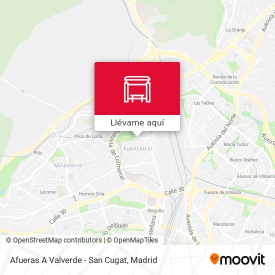 Mapa Afueras A Valverde - San Cugat