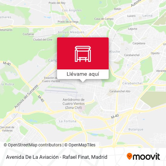 Mapa Avenida De La Aviación - Rafael Finat