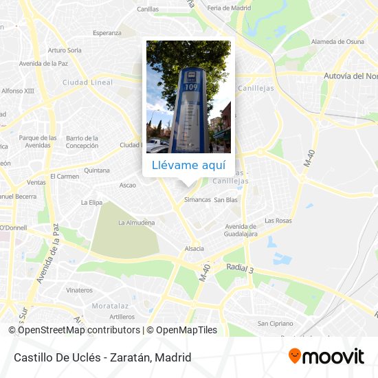 Mapa Castillo De Uclés - Zaratán