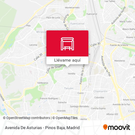 Mapa Avenida De Asturias - Pinos Baja