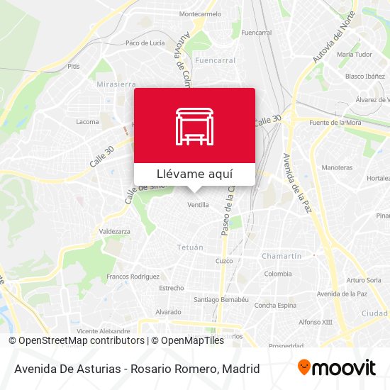 Mapa Avenida De Asturias - Rosario Romero