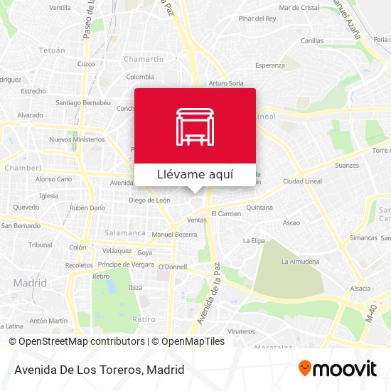 Mapa Avenida De Los Toreros