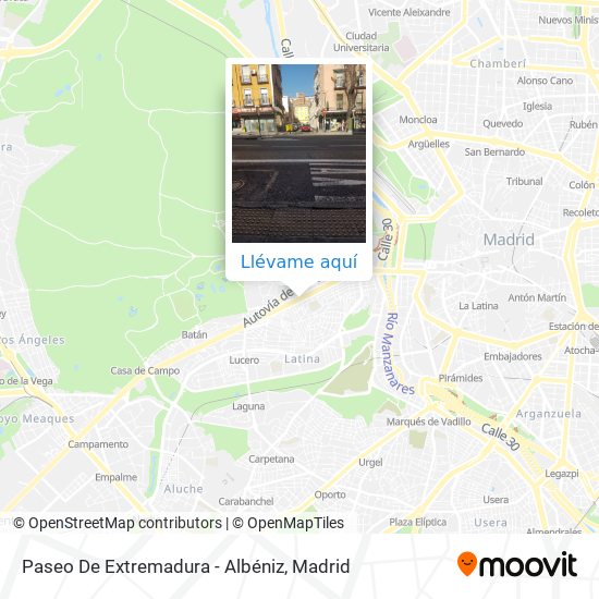 Mapa Paseo De Extremadura - Albéniz