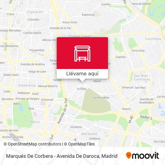 Mapa Marqués De Corbera - Avenida De Daroca