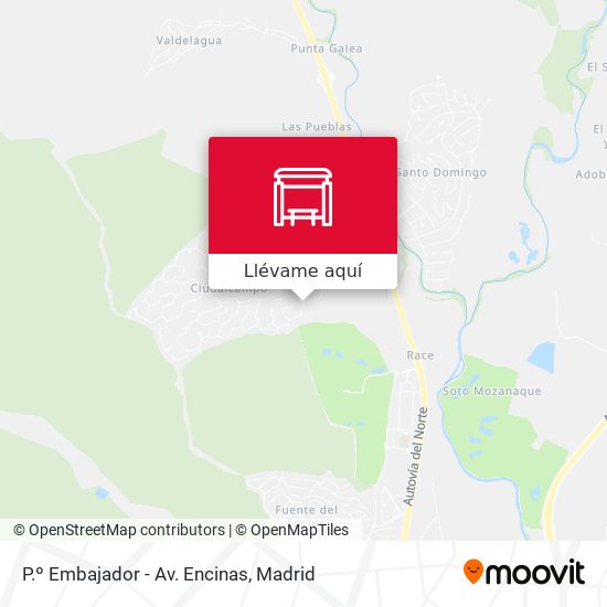 Mapa P.º Embajador - Av. Encinas