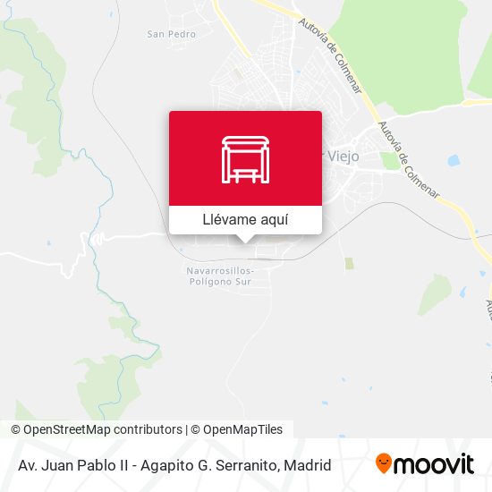 Mapa Av. Juan Pablo II - Agapito G. Serranito