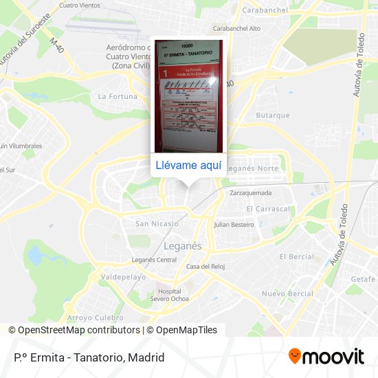 Mapa P.º Ermita - Tanatorio