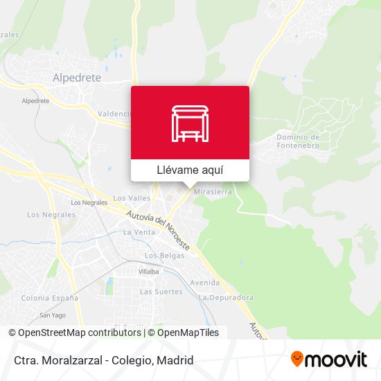 Mapa Ctra. Moralzarzal - Colegio