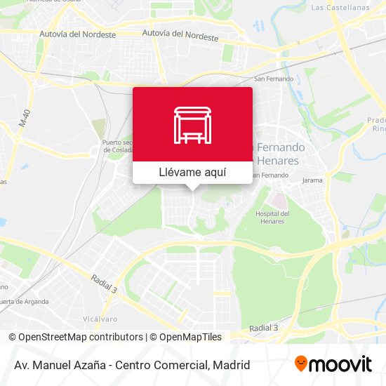 Mapa Av. Manuel Azaña - Centro Comercial