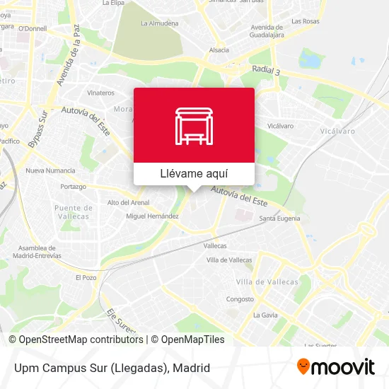 Mapa Upm Campus Sur (Llegadas)