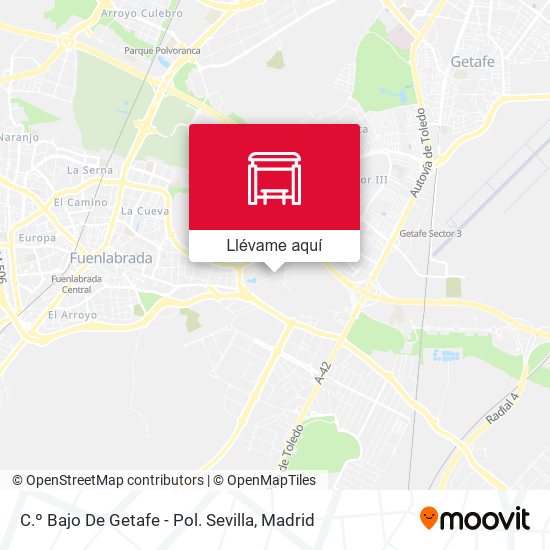 Mapa C.º Bajo De Getafe - Pol. Sevilla