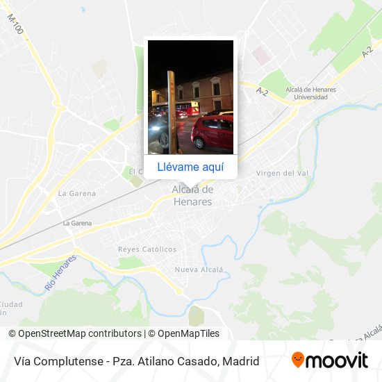 Mapa Vía Complutense - Pza. Atilano Casado